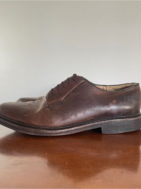 John Frye Men's Classic Brown Leather Derby Shoes